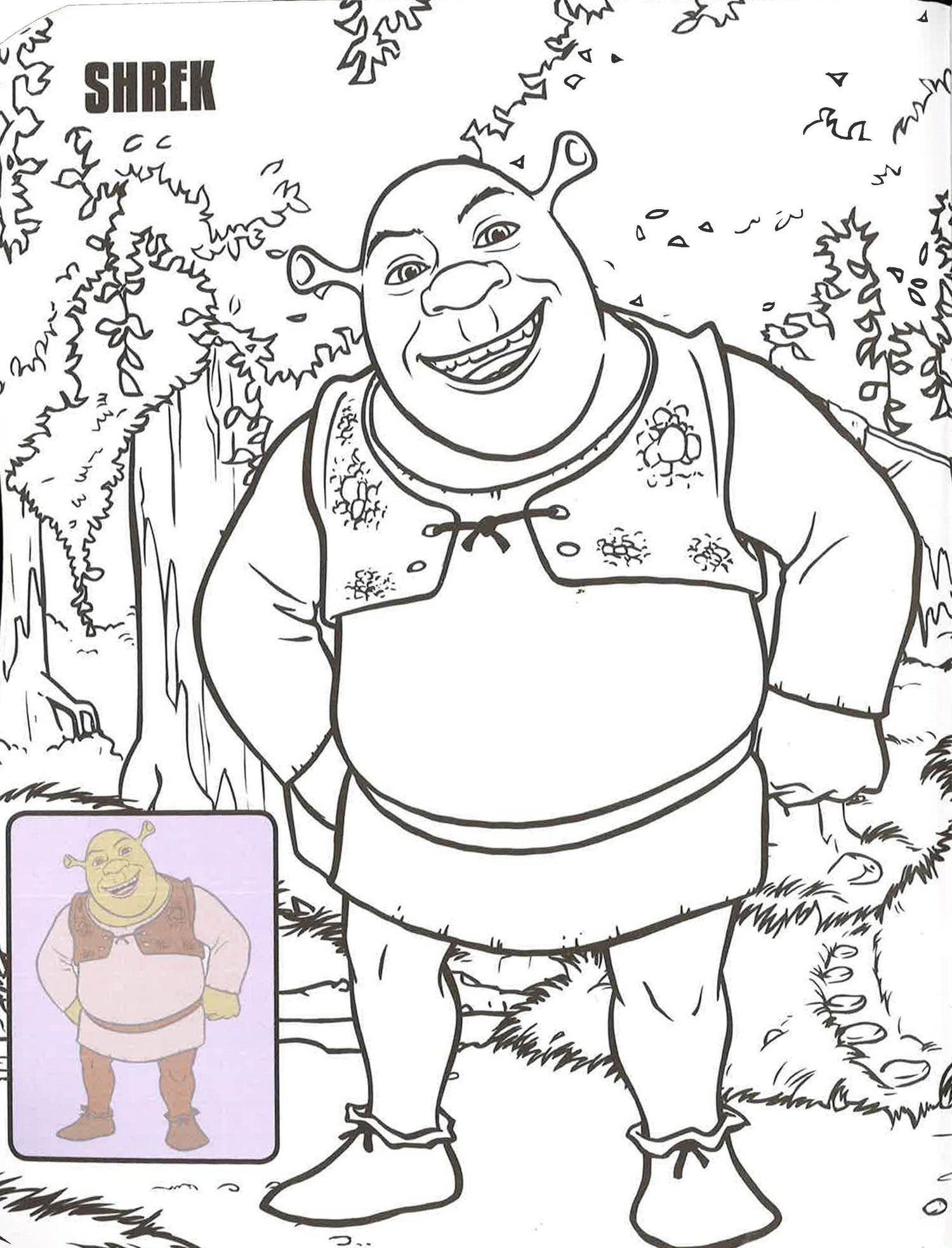 Colouring book shrek â