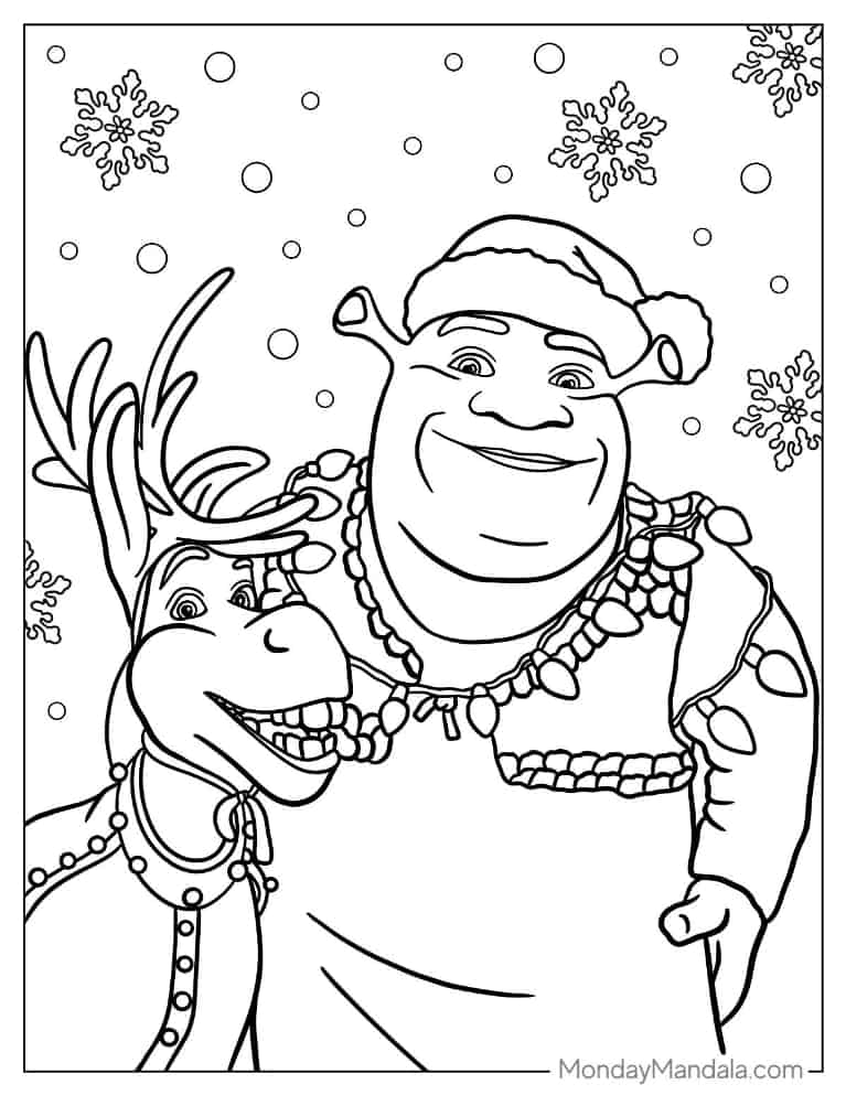 Christmas coloring pages free pdf printables