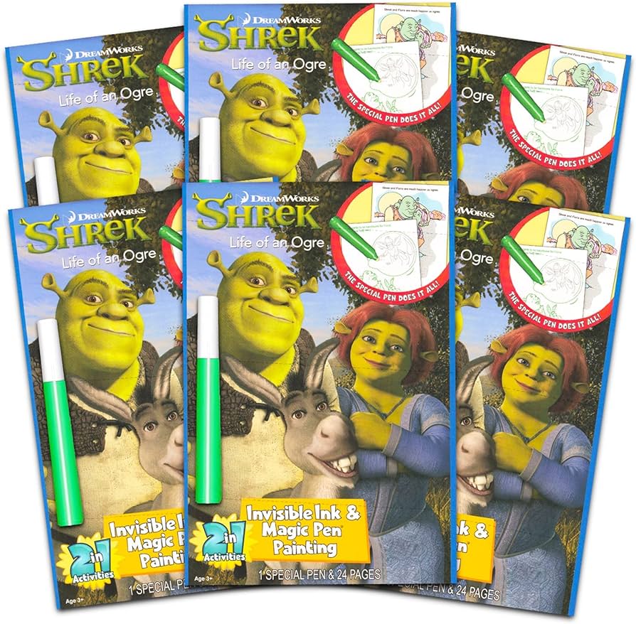 Dreamworks studios shrek magic ink coloring books