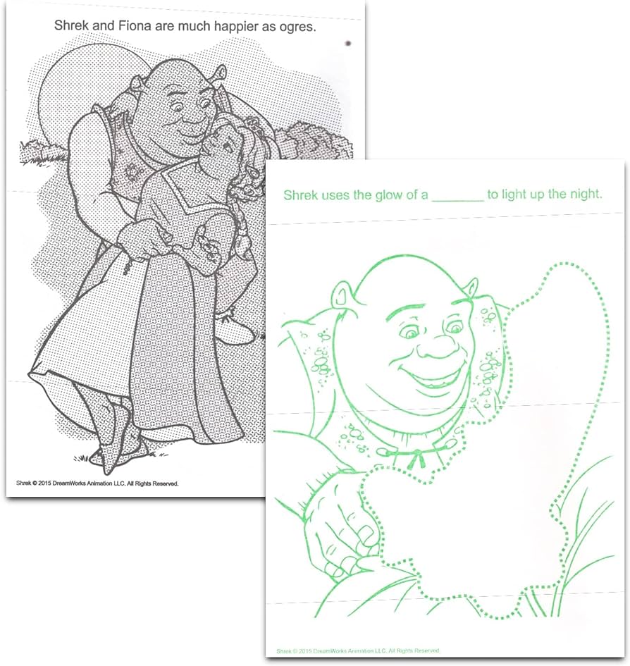 Dreamworks studios shrek magic ink coloring books