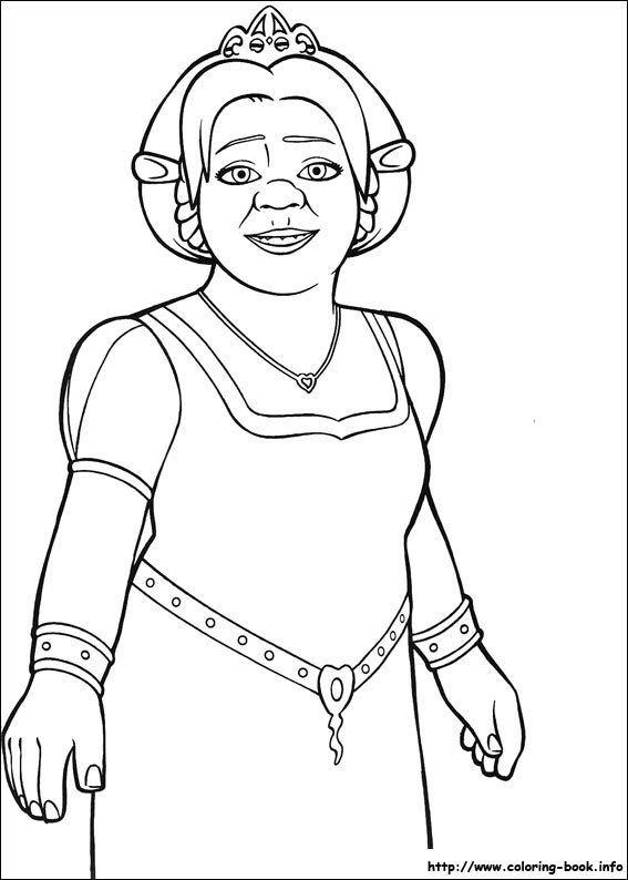 Shrek the third coloring picture