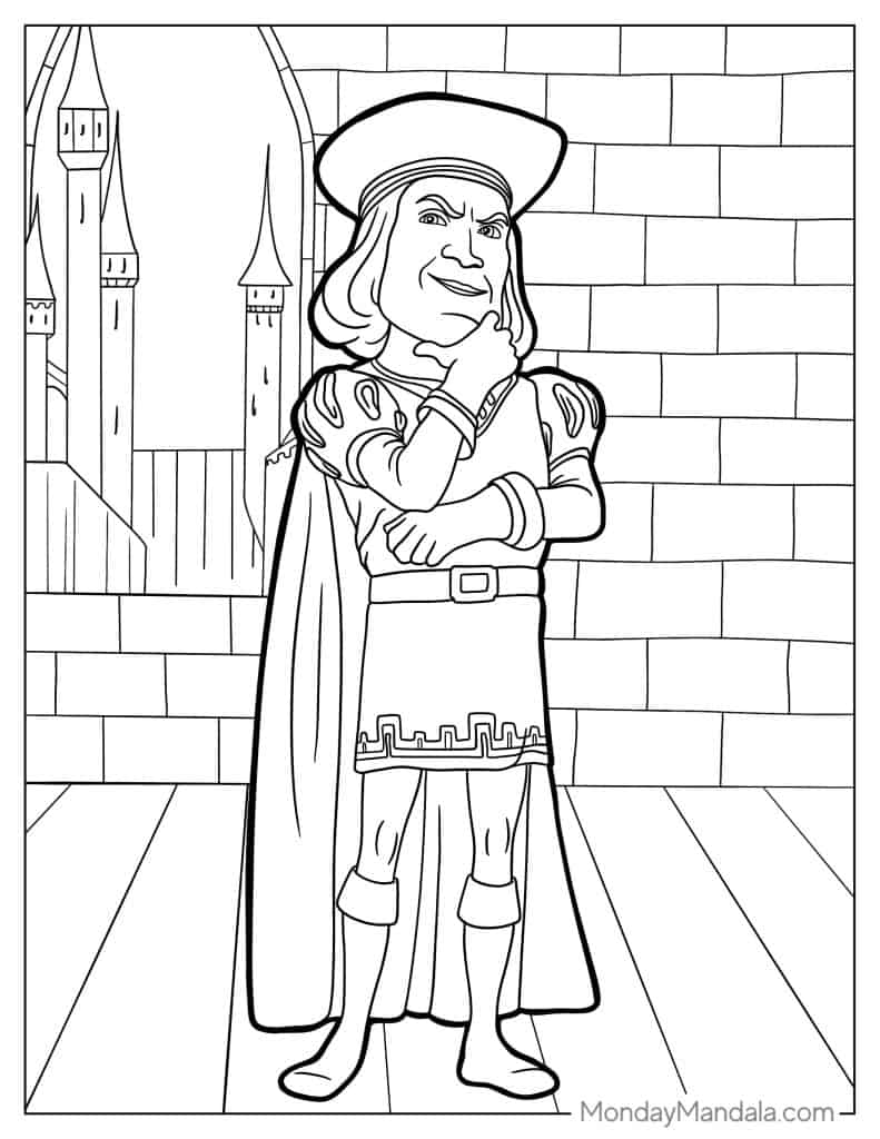 Shrek coloring pages free pdf printables