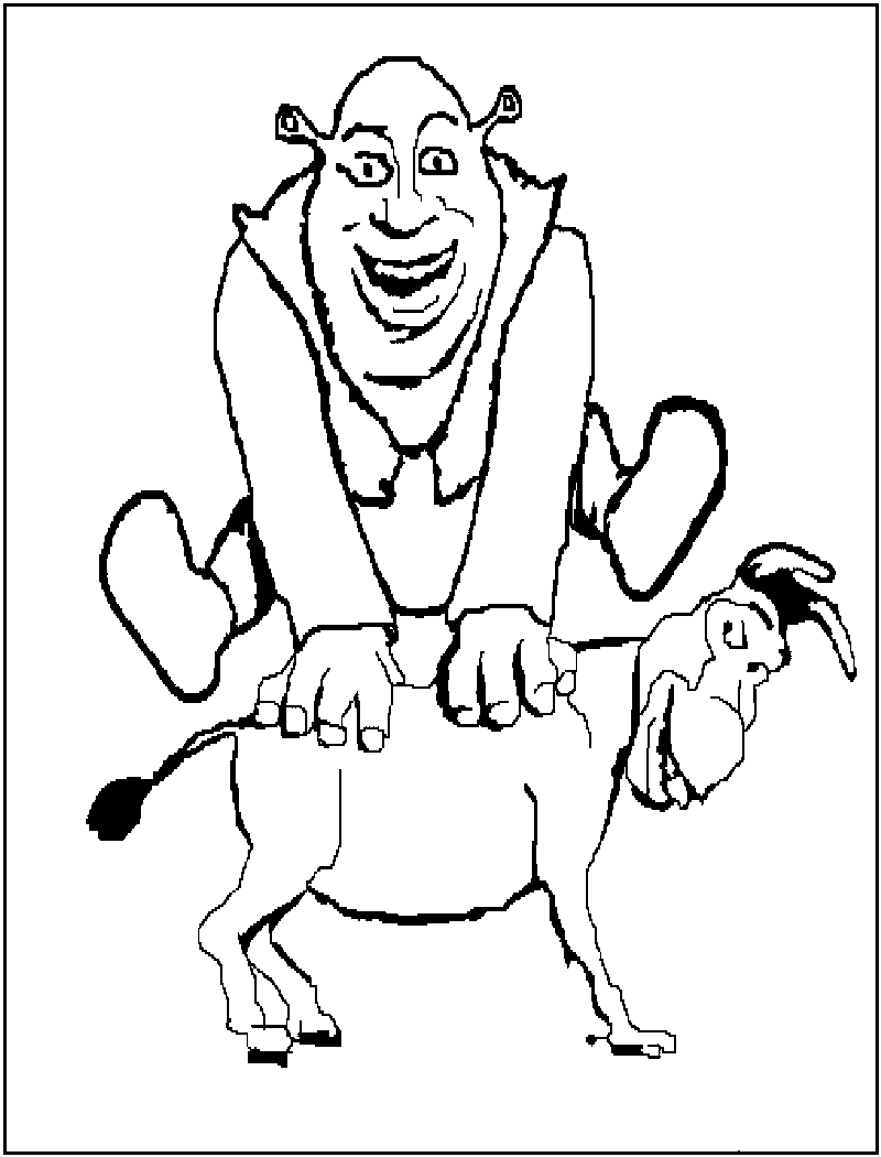 Free printable shrek coloring pages for kids