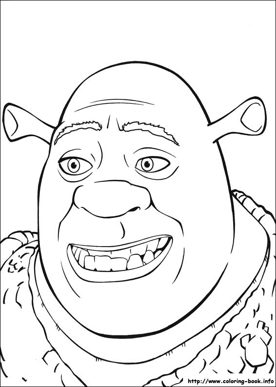 Shrek the third coloring picture