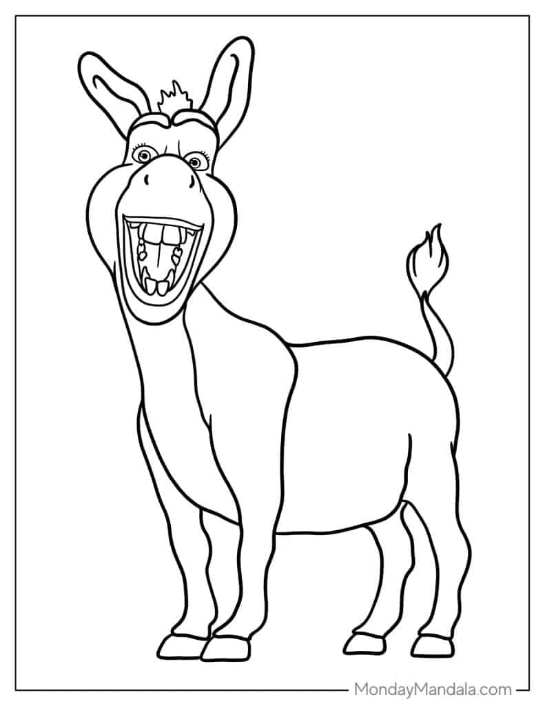 Shrek coloring pages free pdf printables