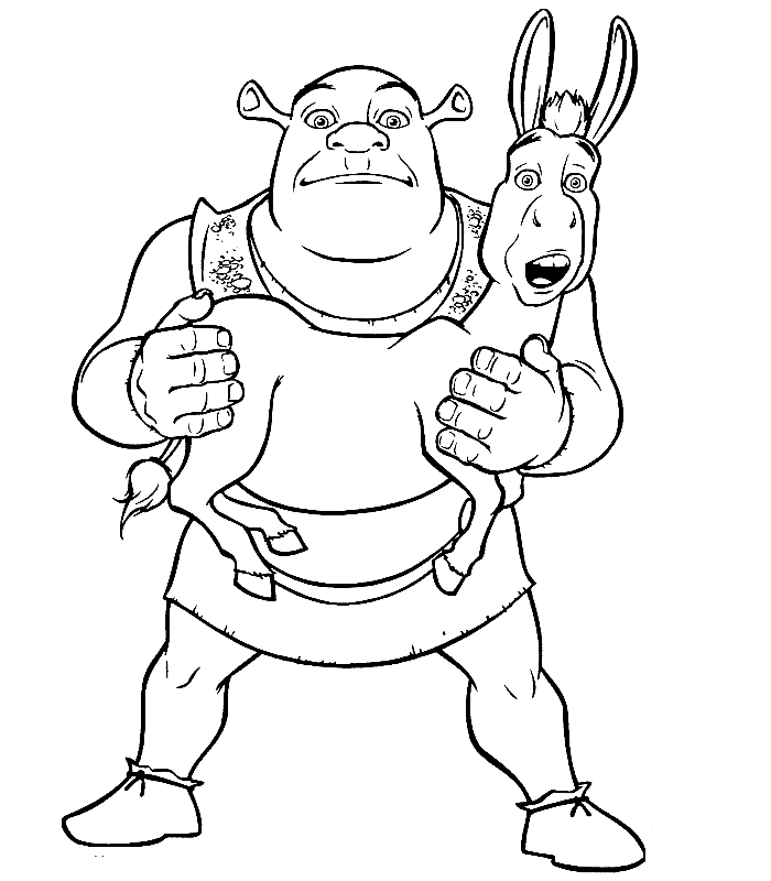 Best shrek coloring pages for kids