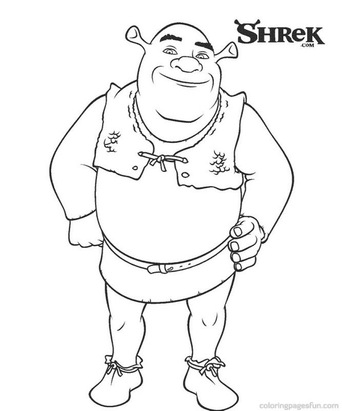 Shrek face coloring pages