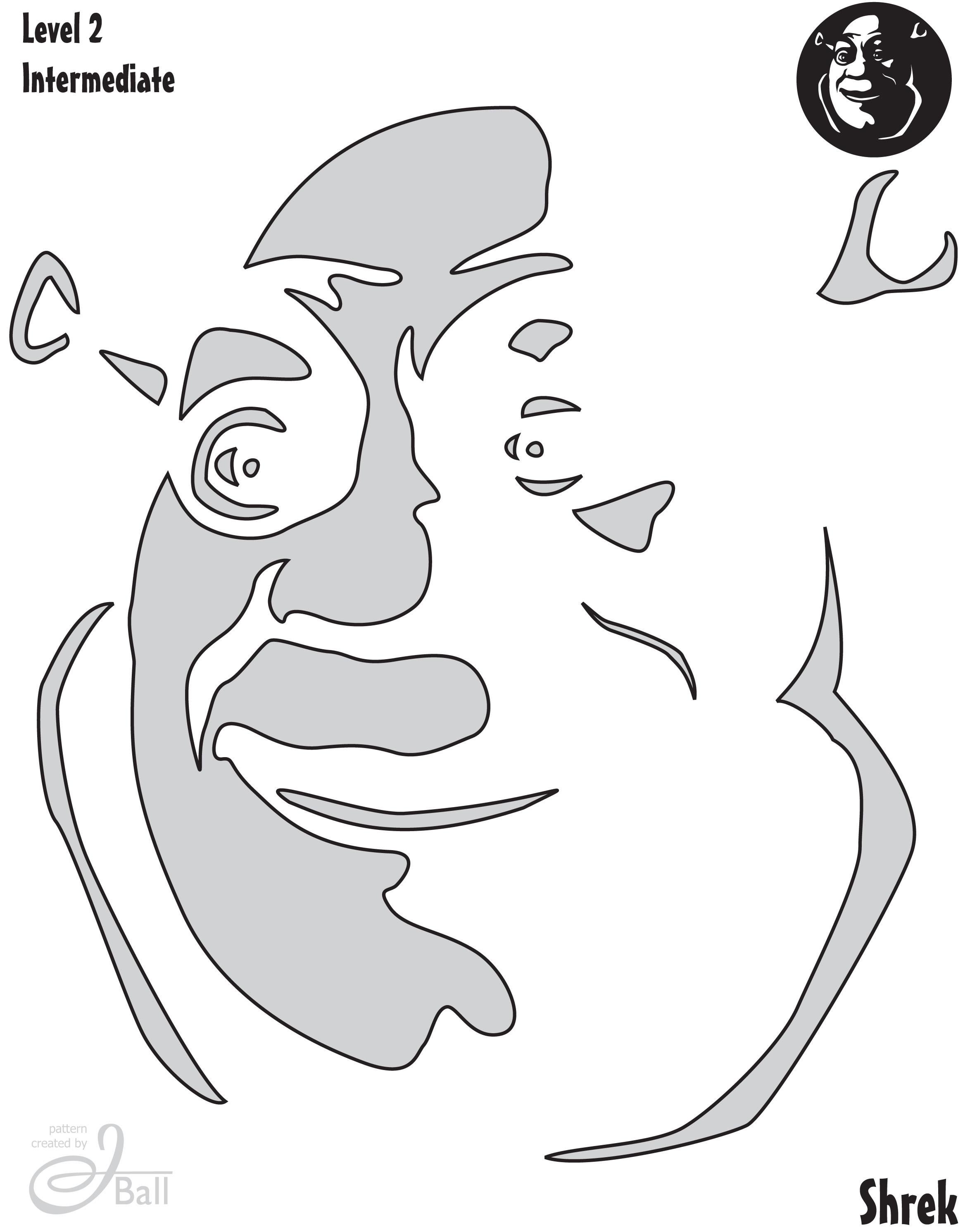 Shrek free pumpkin stencil