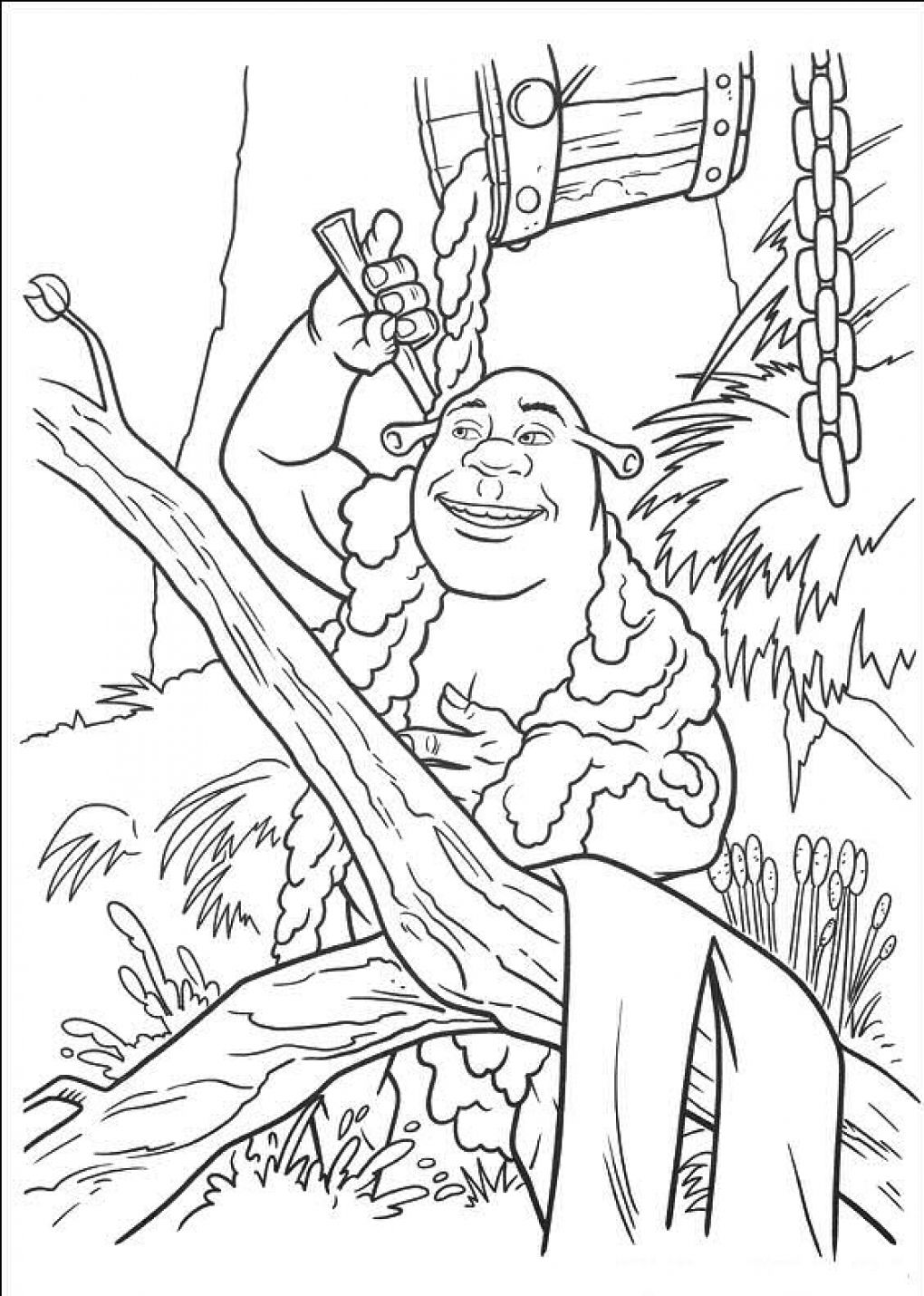 Free printable shrek coloring pages for kids