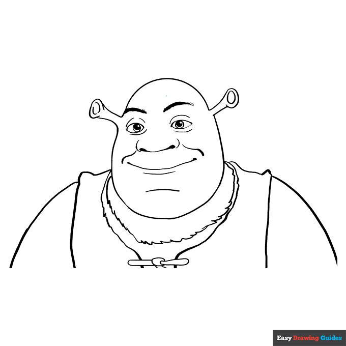 Shrek coloring page easy drawing guides