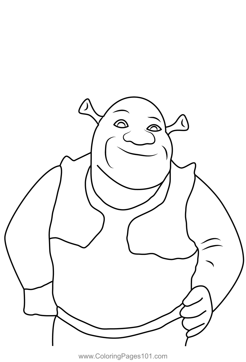 Shrek coloring page for kids