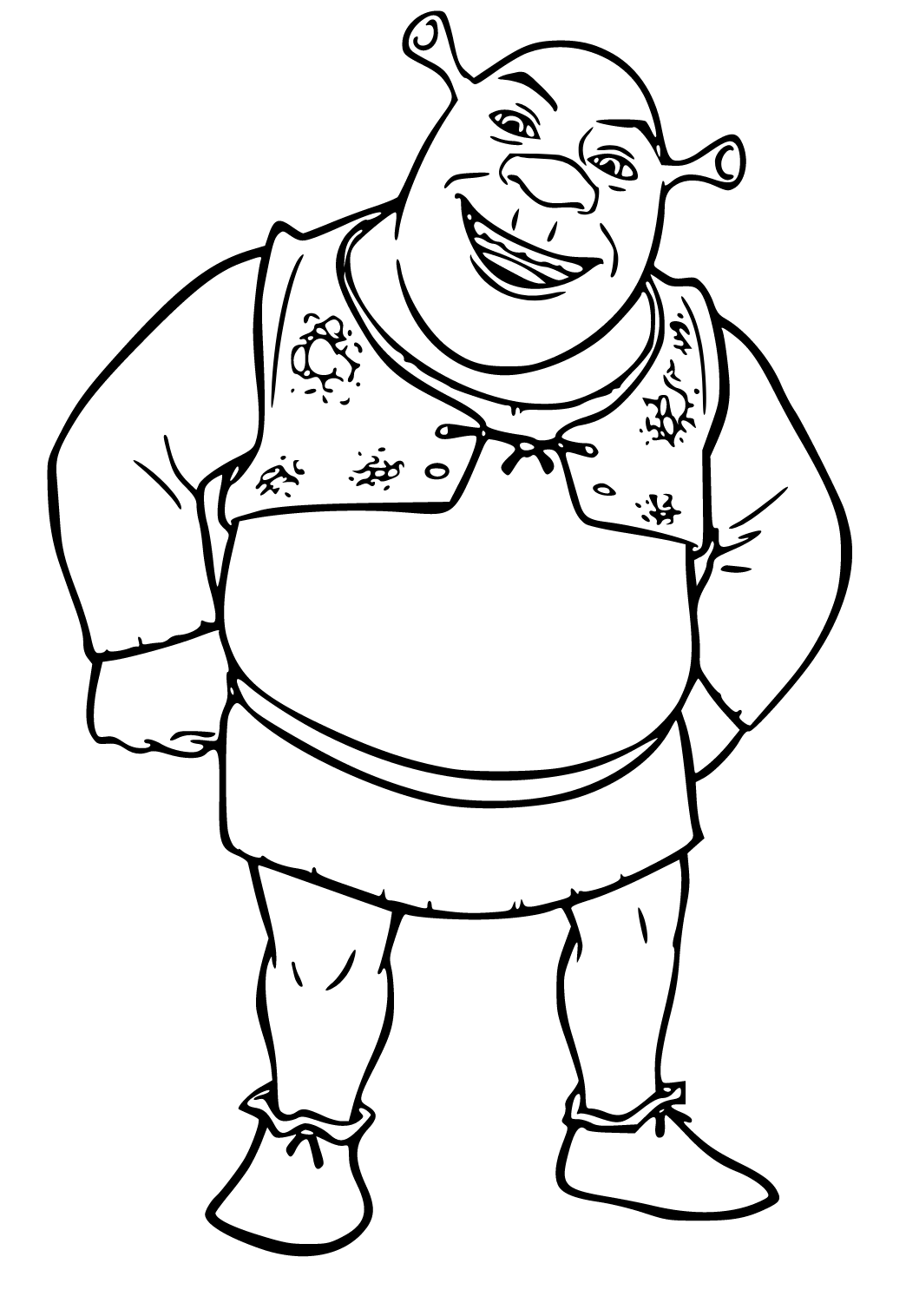 Free printable shrek hero coloring page for adults and kids