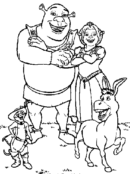 Coloring page shrek animation movies â printable coloring pages