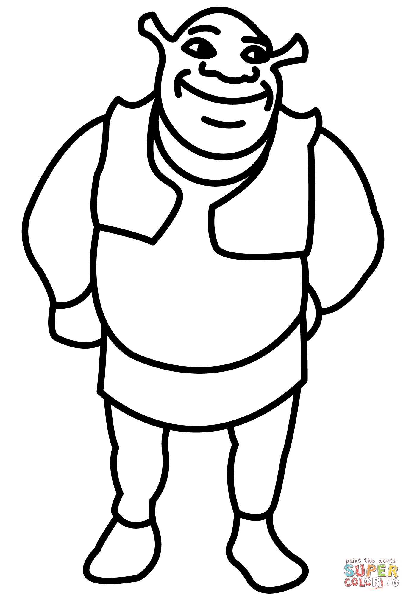 Chibi shrek coloring page free printable coloring pages