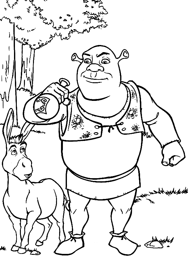 Shrek coloring pages printable for free download