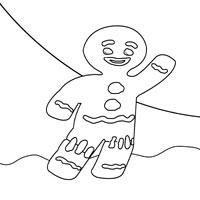 Gingerbread man coloring pages