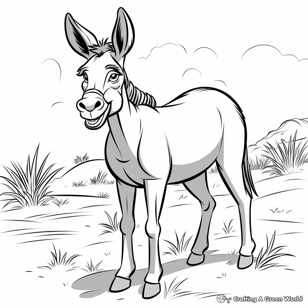 Donkey coloring pages