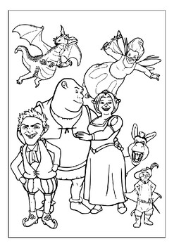 Shrek coloring pages collection bringing friendship and adventure home