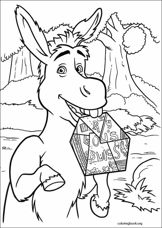 Shrek forever after coloring page