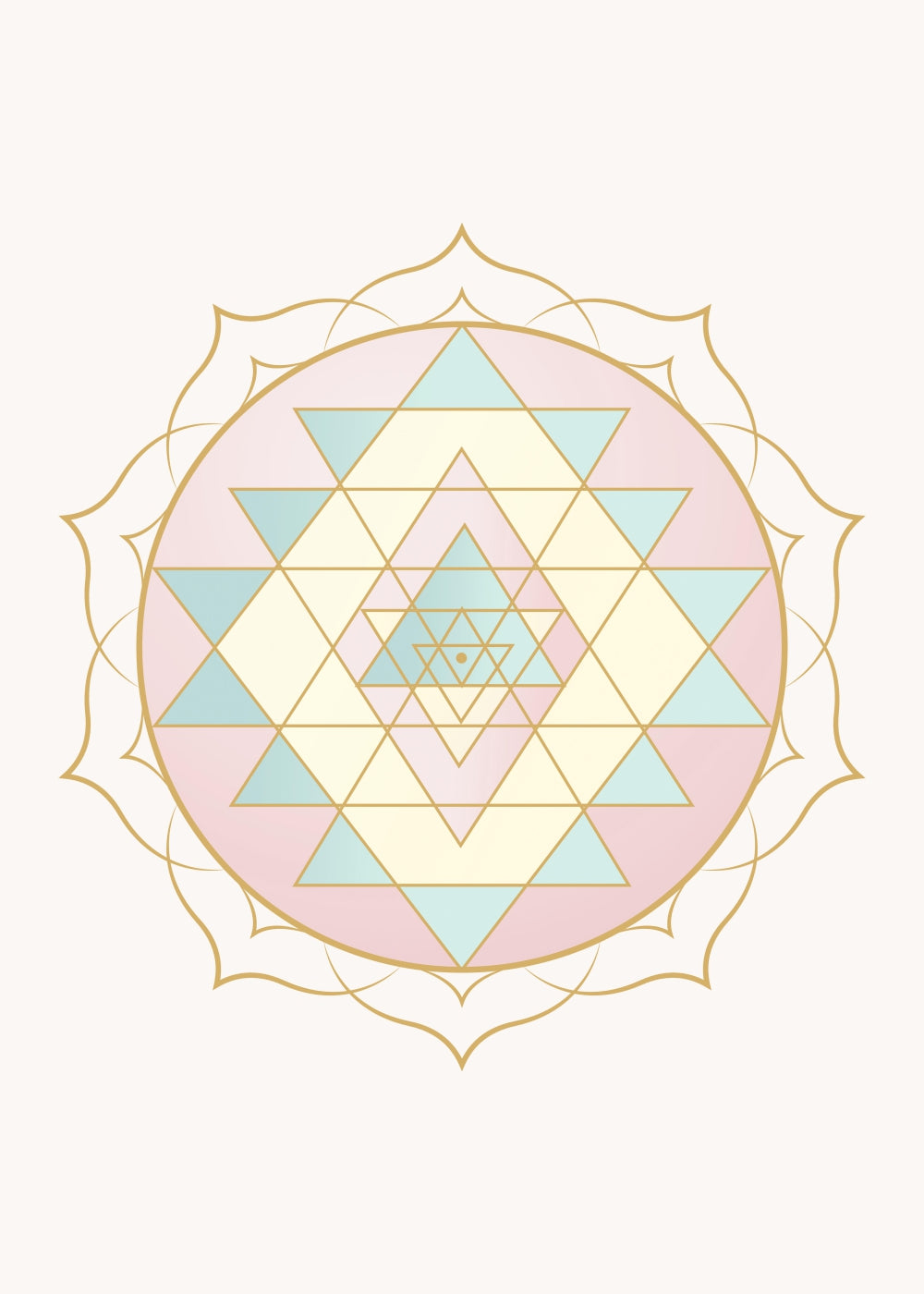 Sri yantra or chakra form mystical Royalty Free Vector Image