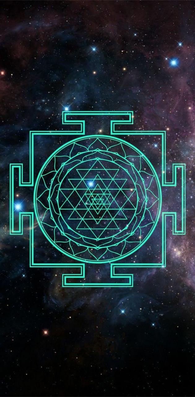 Sri yantra or chakra form mystical Royalty Free Vector Image