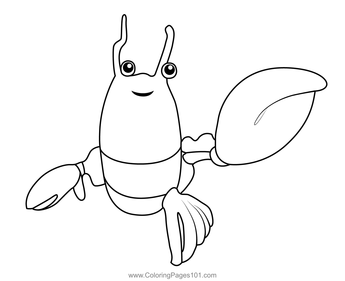 Snapping shrimp octonauts coloring page for kids