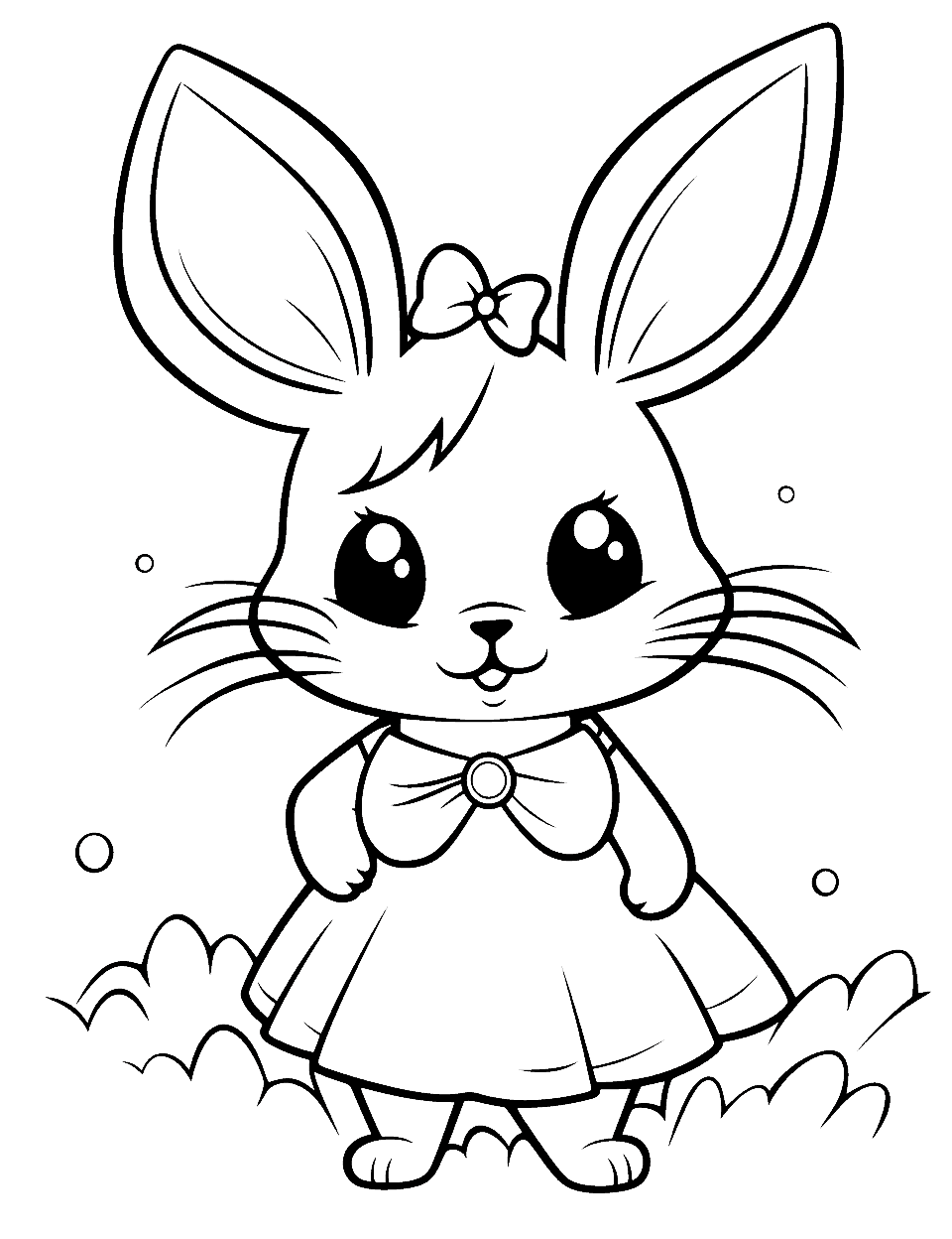 Rabbit bunny coloring pages free printables