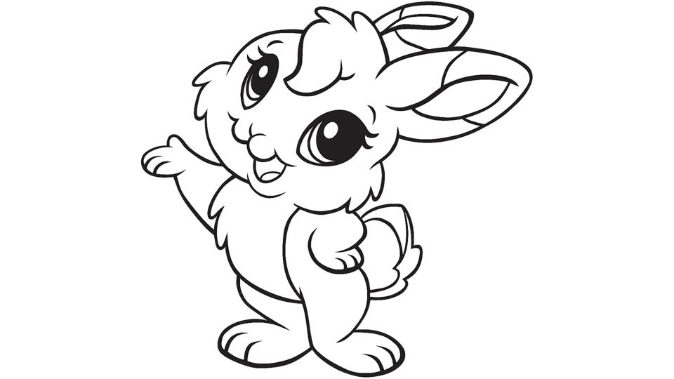 Learning friends rabbit coloring printable