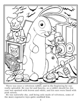 Velveteen rabbit coloring book by andy creations tpt