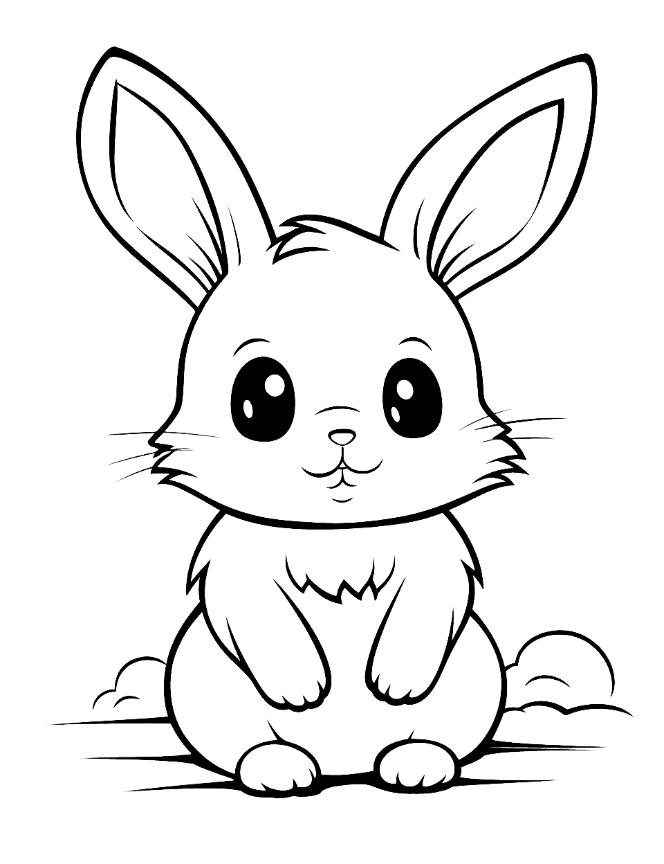 Rabbit bunny coloring pages free printables