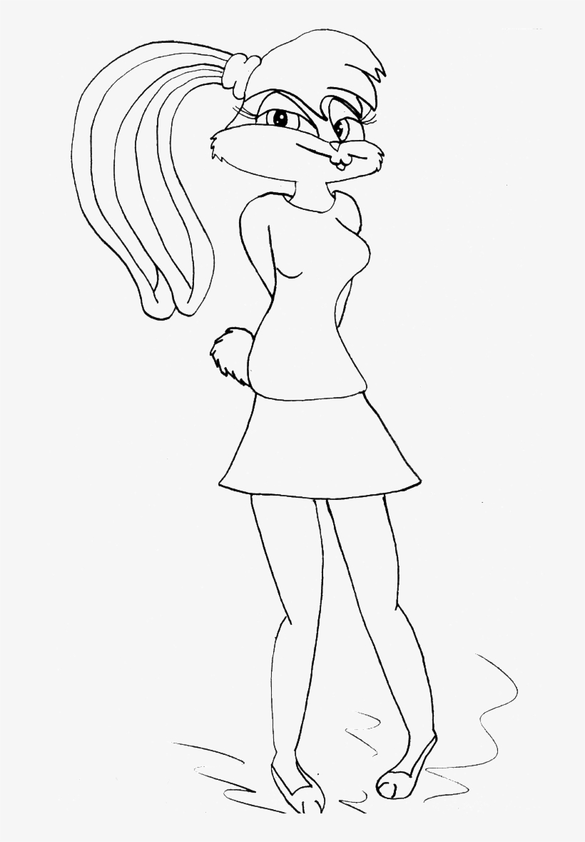 Lola bunny shy coloring pages