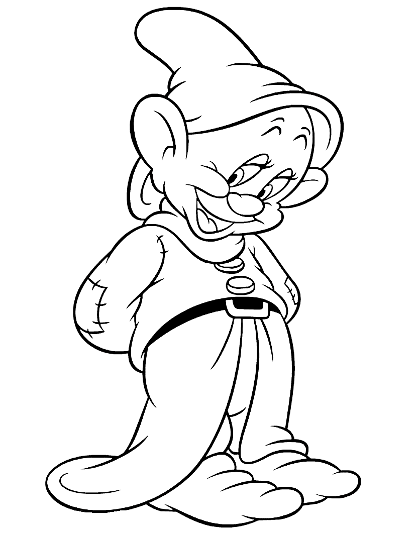 Seven dwarfs coloring pages printable for free download