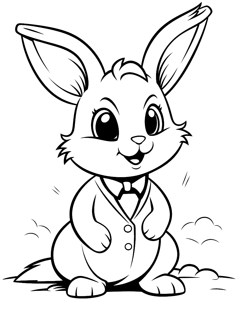 Rabbit bunny coloring pages free printables