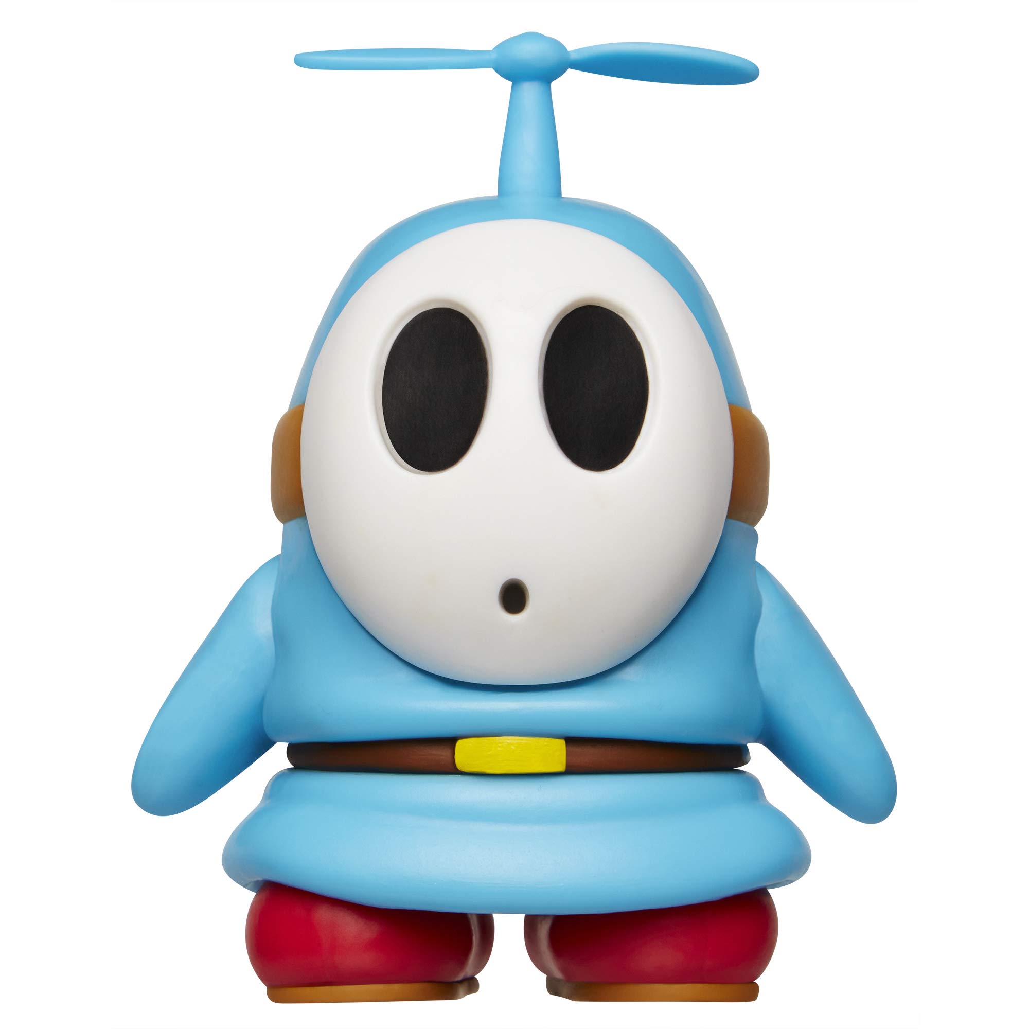 Super mario nintendo collectible blue shy guy poseable articulated action figure with propeller accessory perfect for kids collectors alike for ages toys games