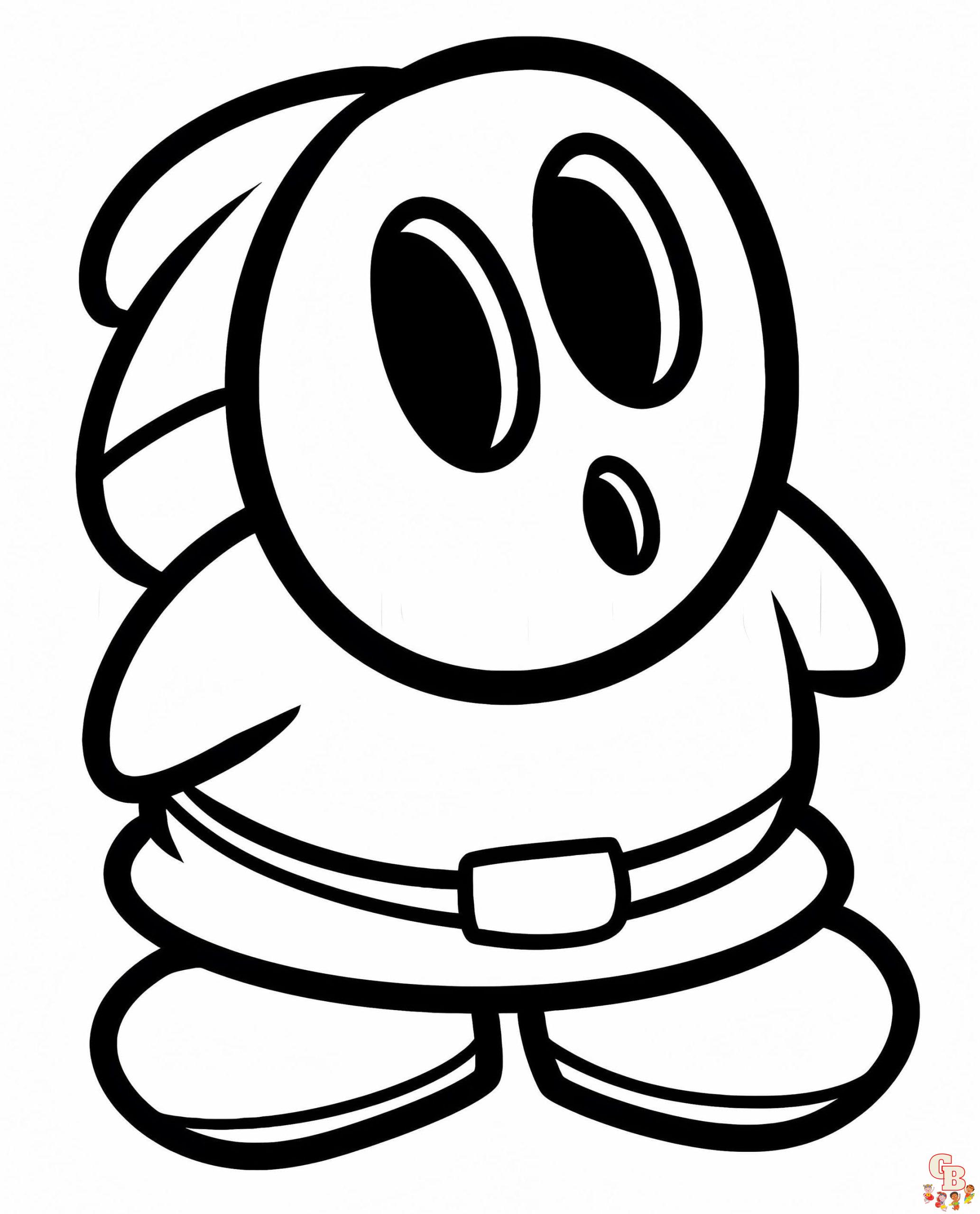 Printable shy guy coloring pages free for kids and adults