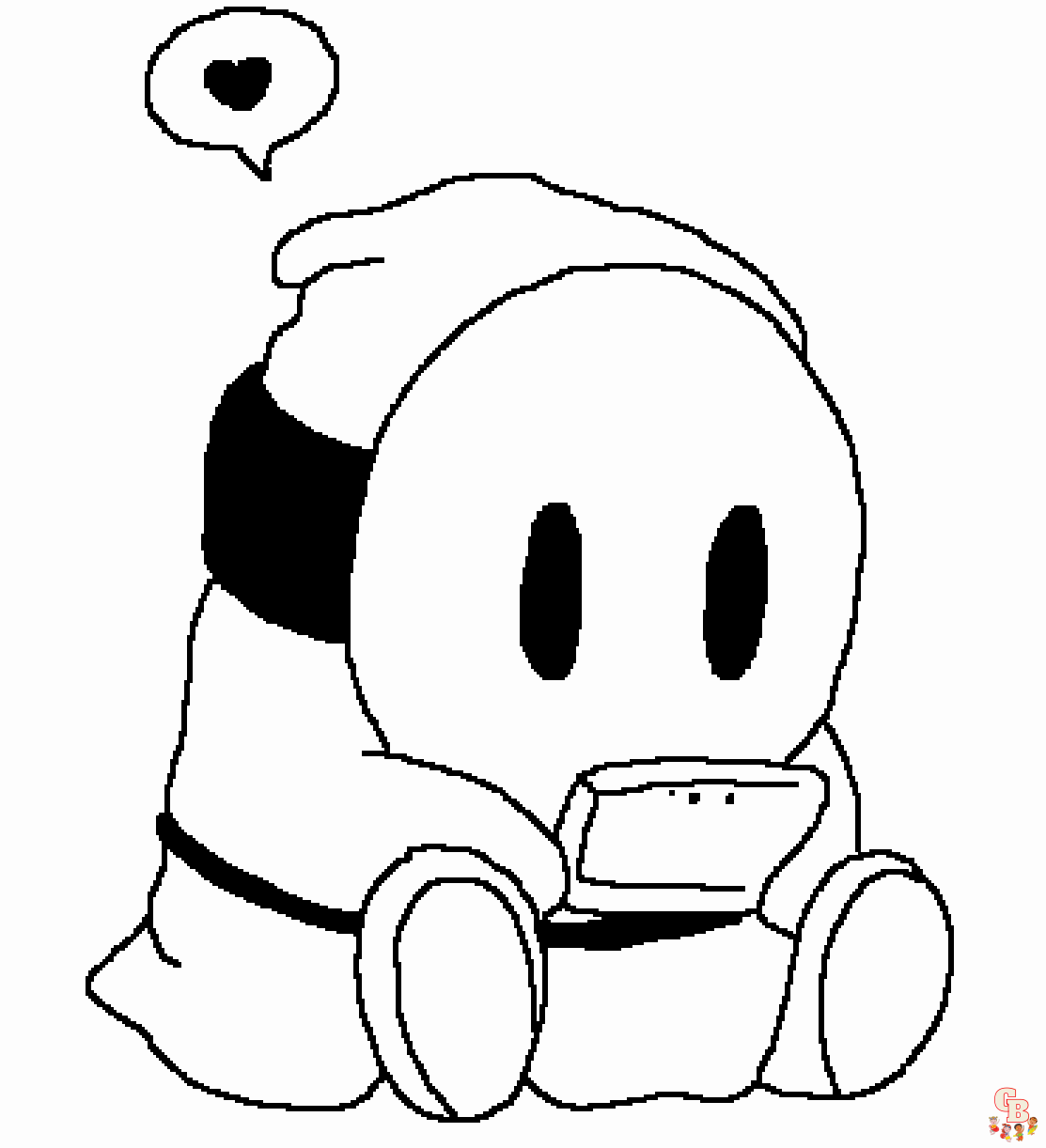 Printable shy guy coloring pages free for kids and adults