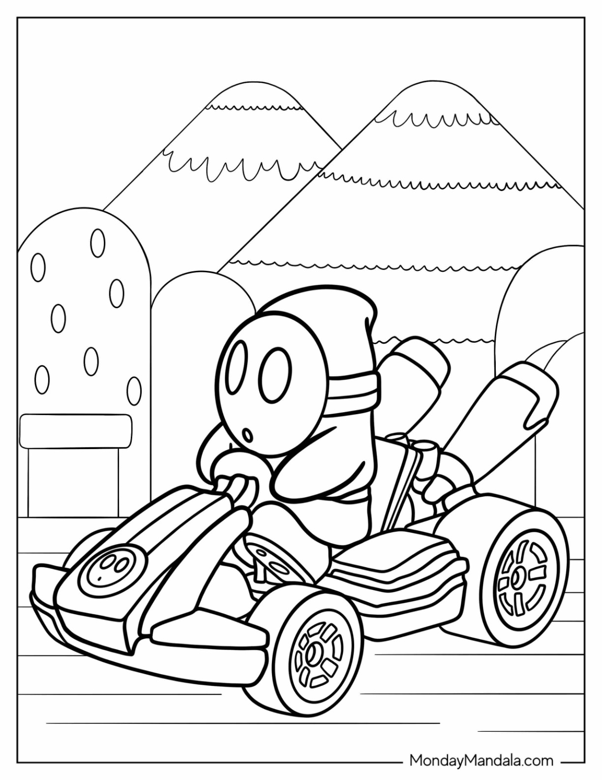 Shy guy coloring pages free pdf printables