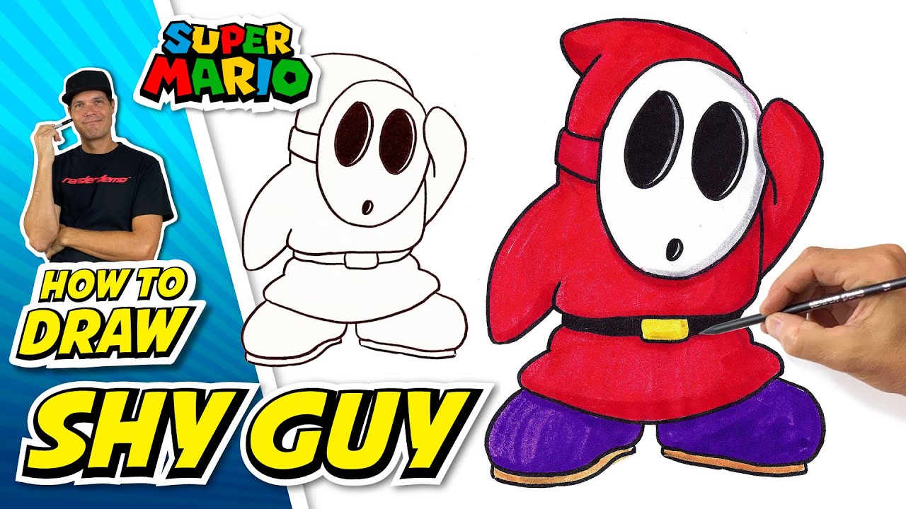 Lets draw shy guy from super mario bros
