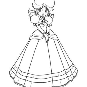 Princess daisy coloring pages printable for free download
