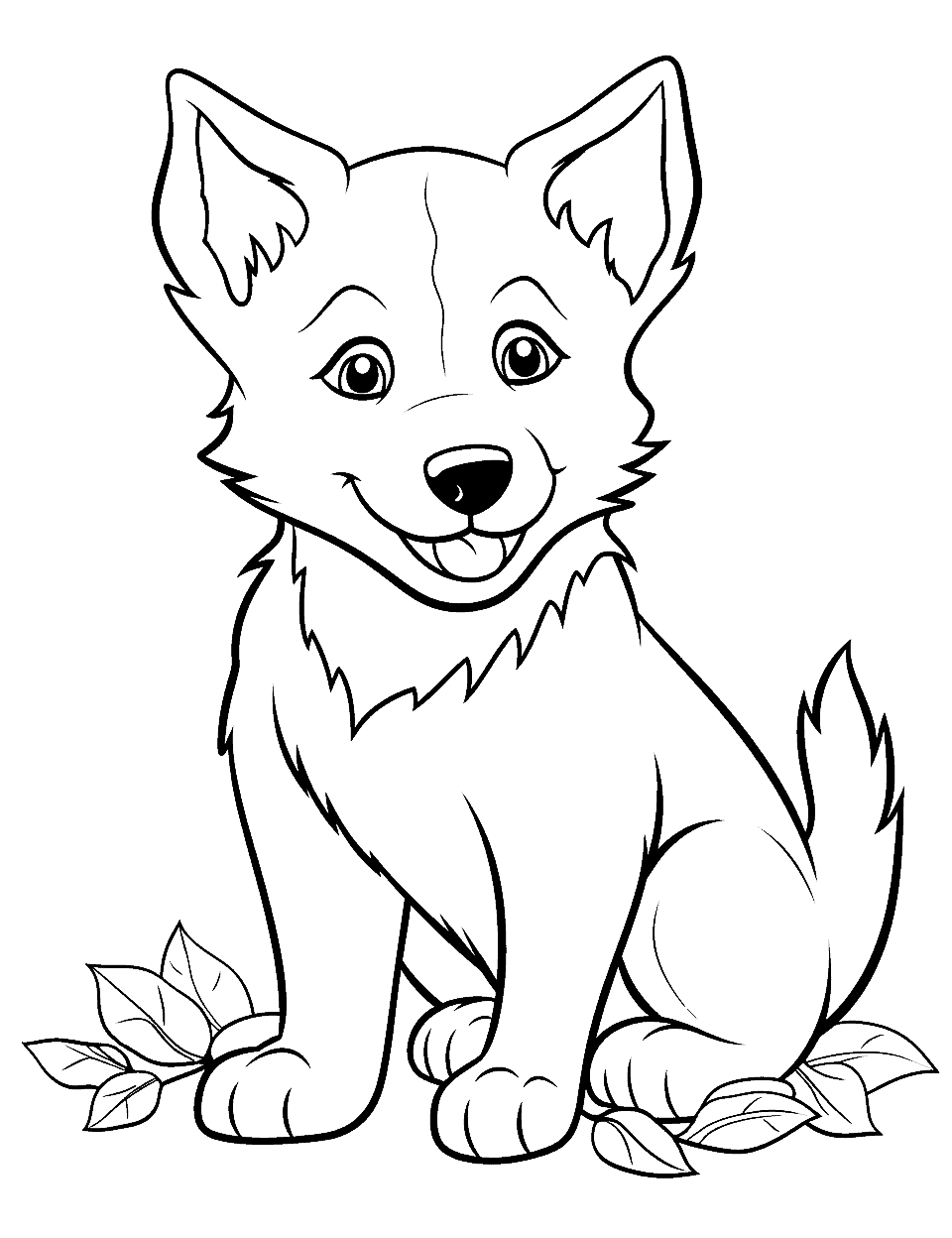 Puppy coloring pages free printable sheets