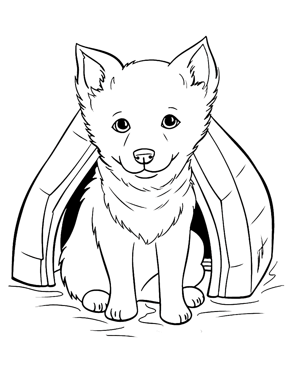 Puppy coloring pages free printable sheets