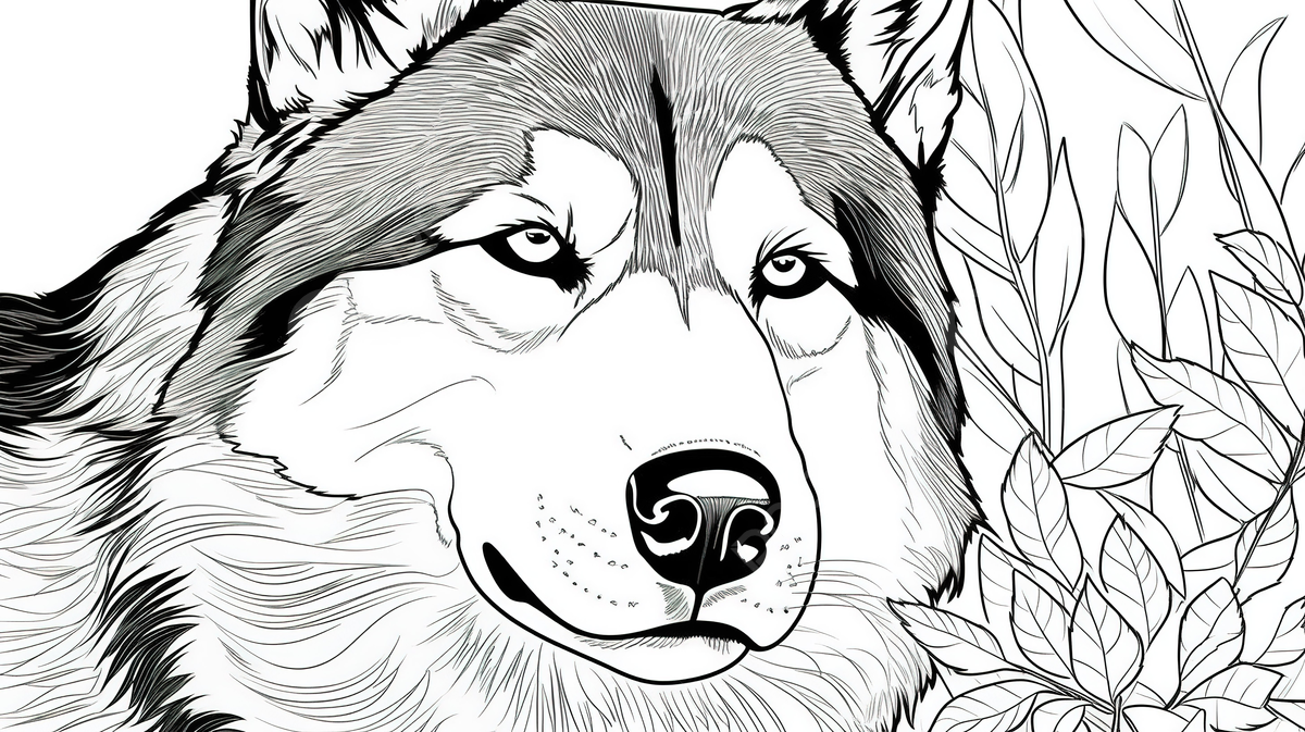 Dog coloring pages for adults background awesome wolves husky coloring picture husky background image and wallpaper for free download