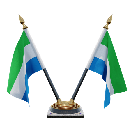 Sierra leone double v desk flag stand flag d icon download in png obj or blend format