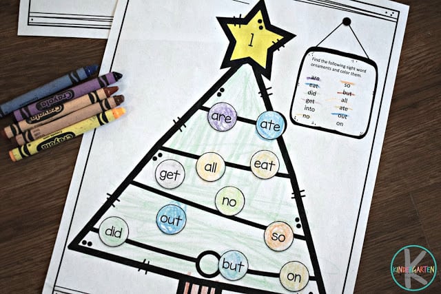 Ð free christmas sight words coloring sheets