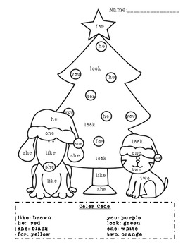 Christmas sight word coloring page by valerie gilmore tpt