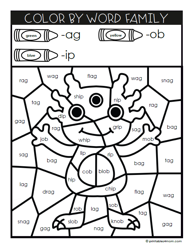 Monster sight word coloring book