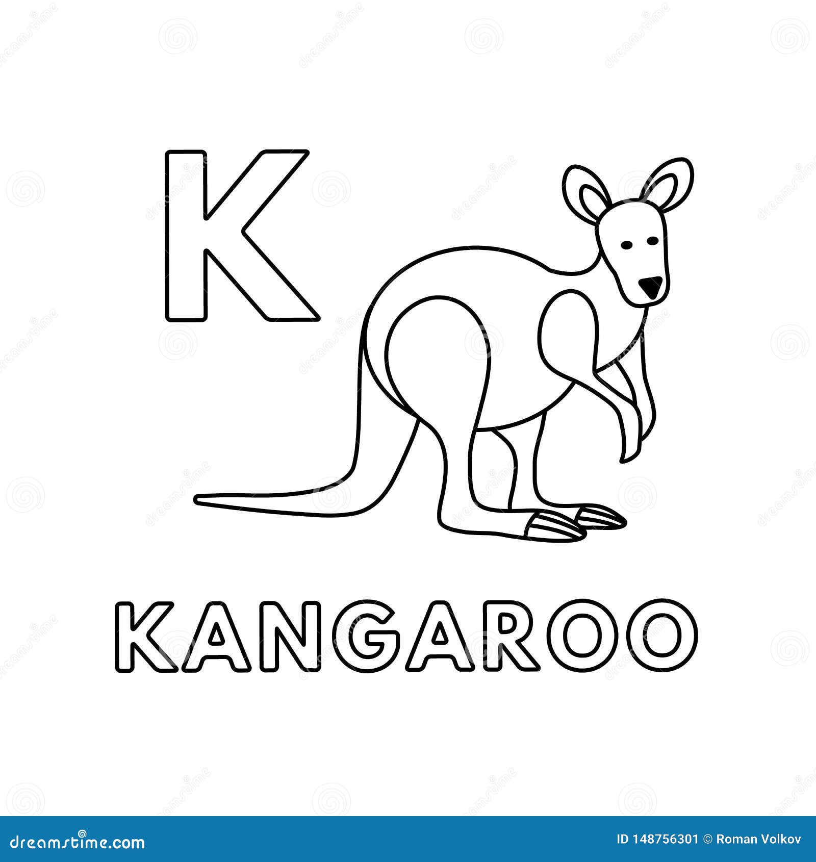 Coloring pages kangaroo stock illustrations â coloring pages kangaroo stock illustrations vectors clipart