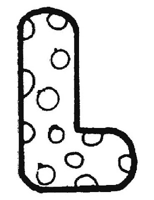 Bubble letter l coloring pages