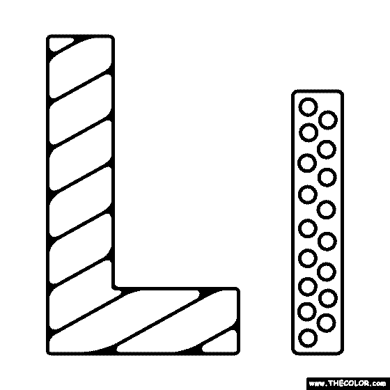 Letter l coloring page