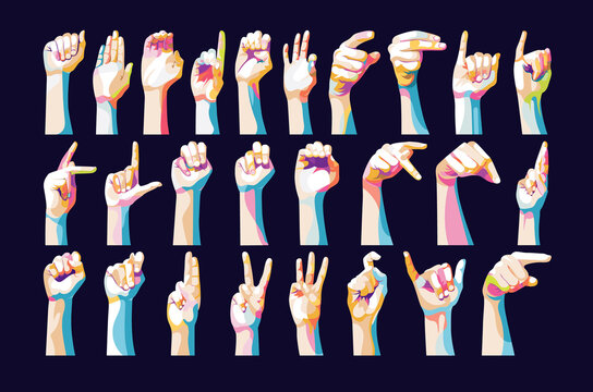 Asl alphabet images â browse photos vectors and video